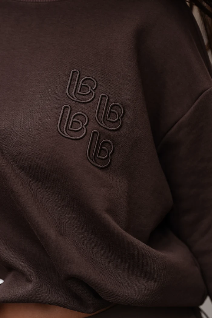 Bluza z marszczonym rękawem LaBalancia Remy brąz