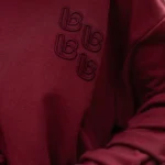 Bluza z marszczonym rękawem LaBalancia Remy bordo
