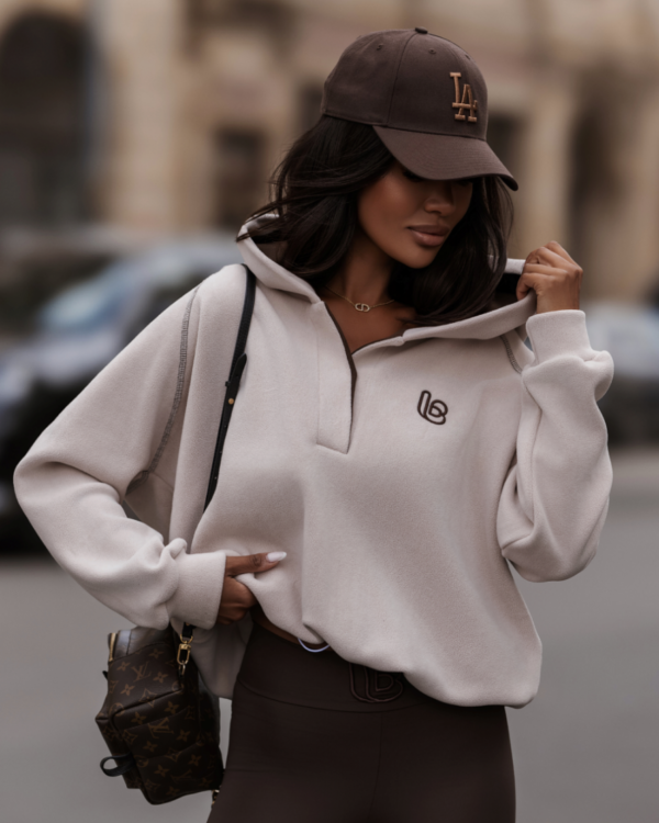 Bluza polarowa LaBalancia Loom beż z brązem