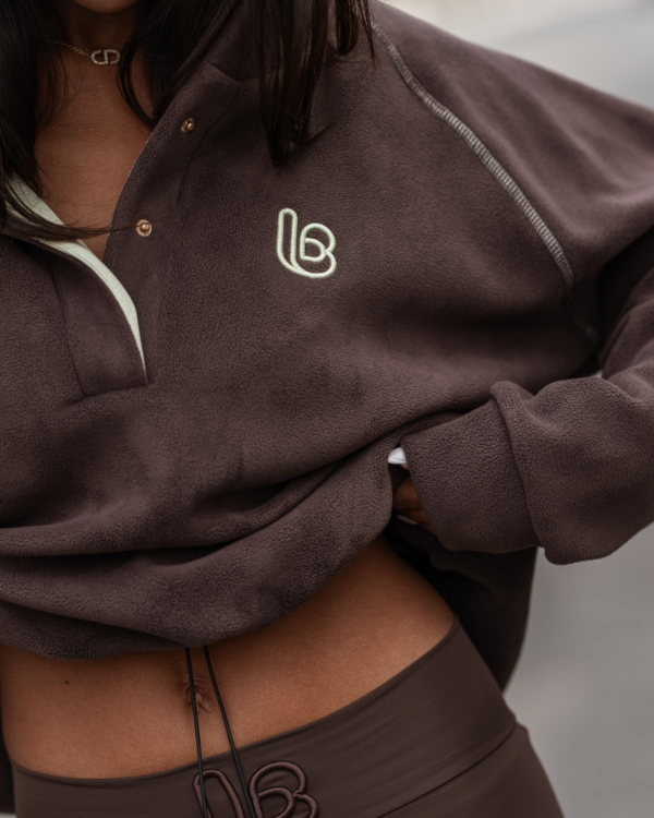 Bluza polarowa LaBalancia Loom brąz i matcha
