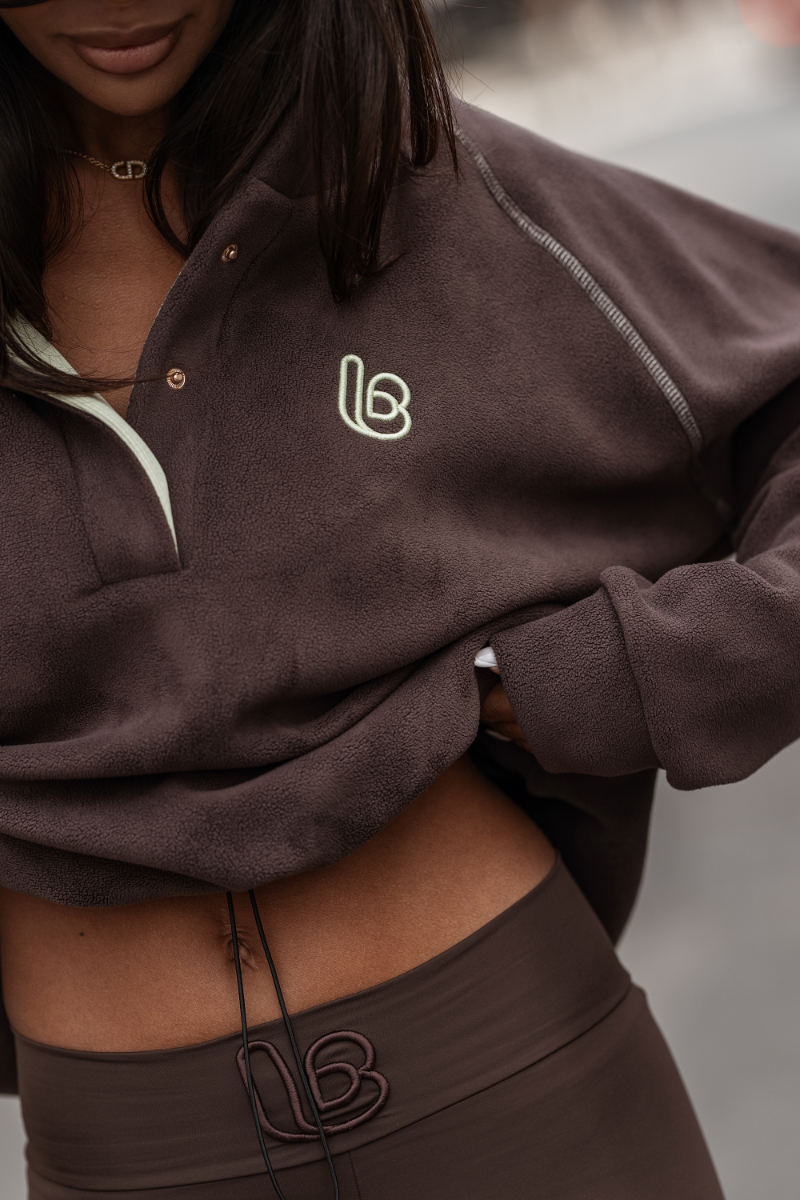 Bluza polarowa LaBalancia Loom brąz i matcha