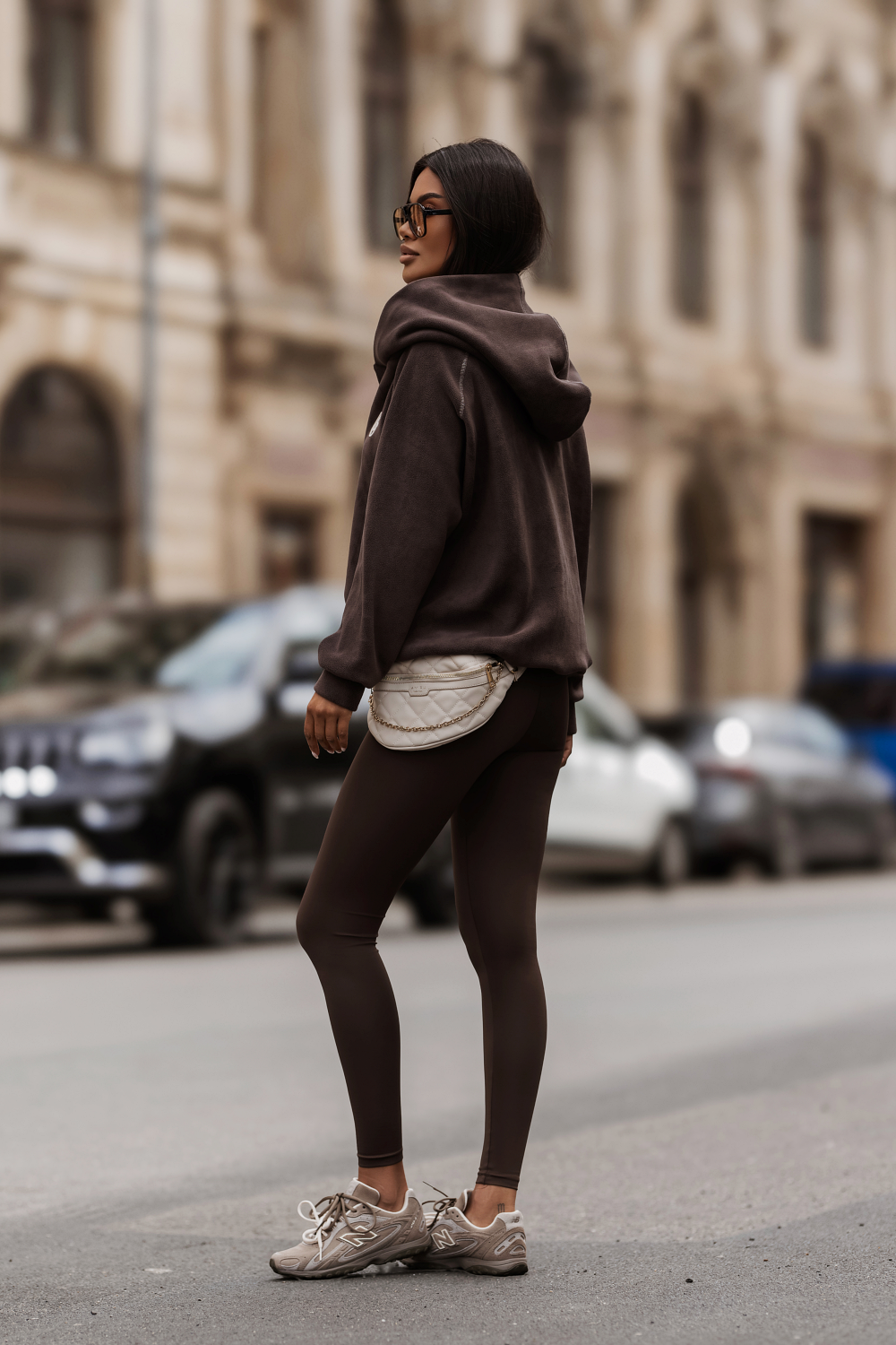 Bluza polarowa LaBalancia Loom brąz z beżem
