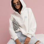 Bluza polarowa LaBalancia Loom ecru z błękitem
