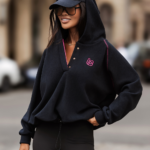 Bluza polarowa LaBalancia Loom czarny z różem