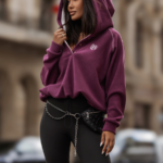 Bluza polarowa LaBalancia Loom śliwka z jasnym różem