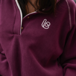 Bluza polarowa LaBalancia Loom śliwka z jasnym różem