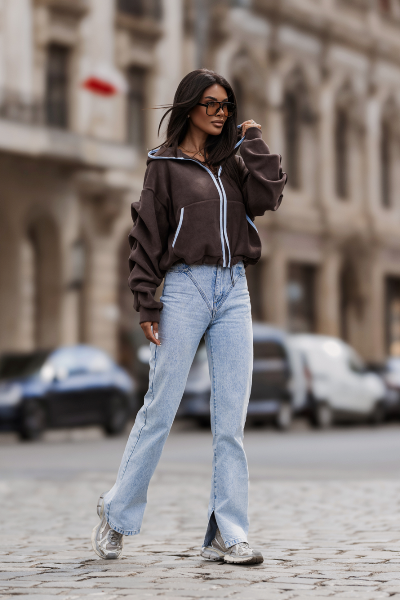 Bluza polarowa rozpinana LaBalancia Snug brąz