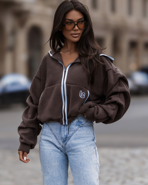Bluza polarowa rozpinana LaBalancia Snug brąz