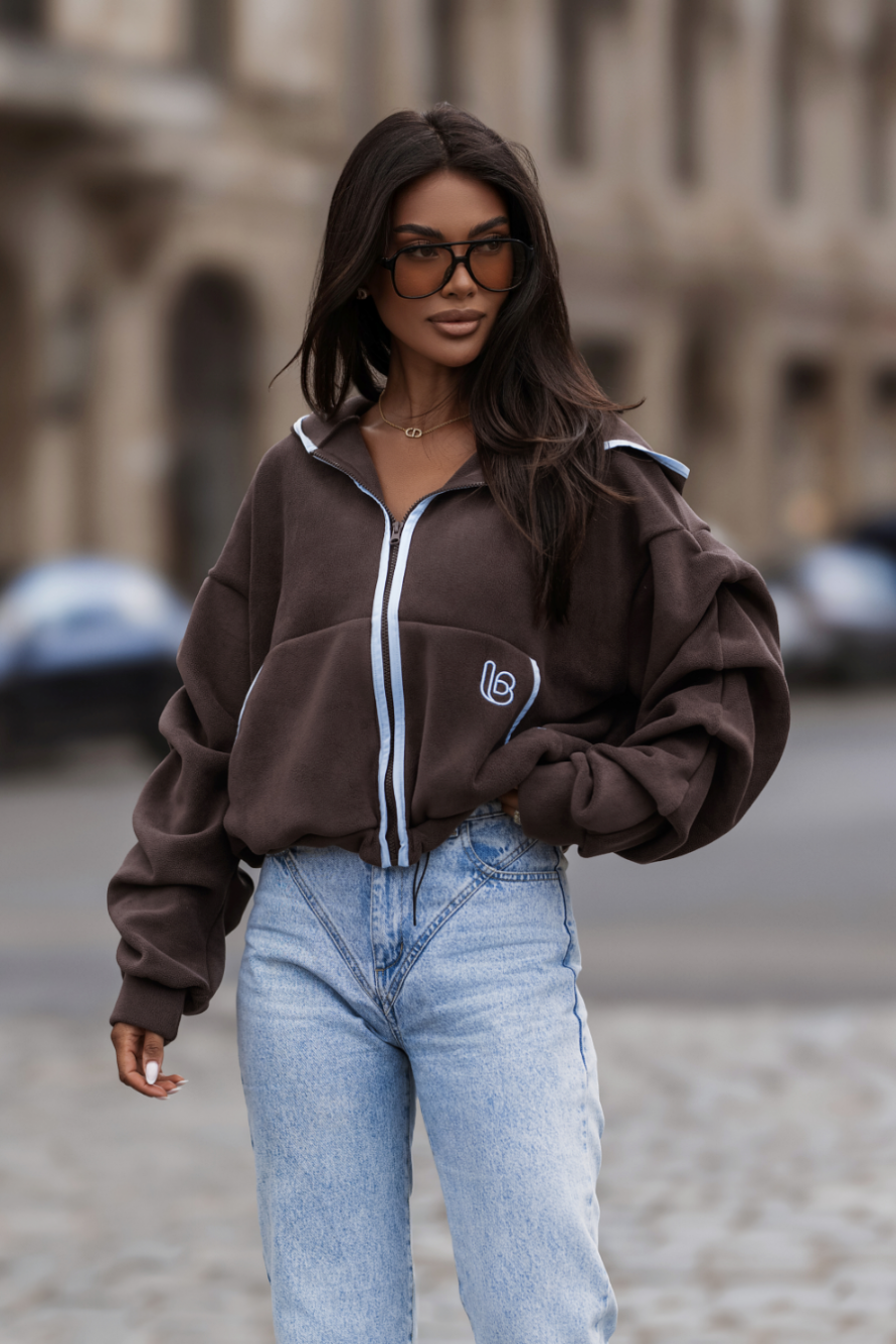 Bluza polarowa rozpinana LaBalancia Snug brąz