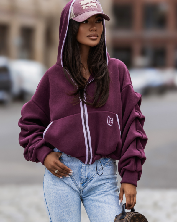 Bluza polarowa rozpinana LaBalancia Snug śliwka