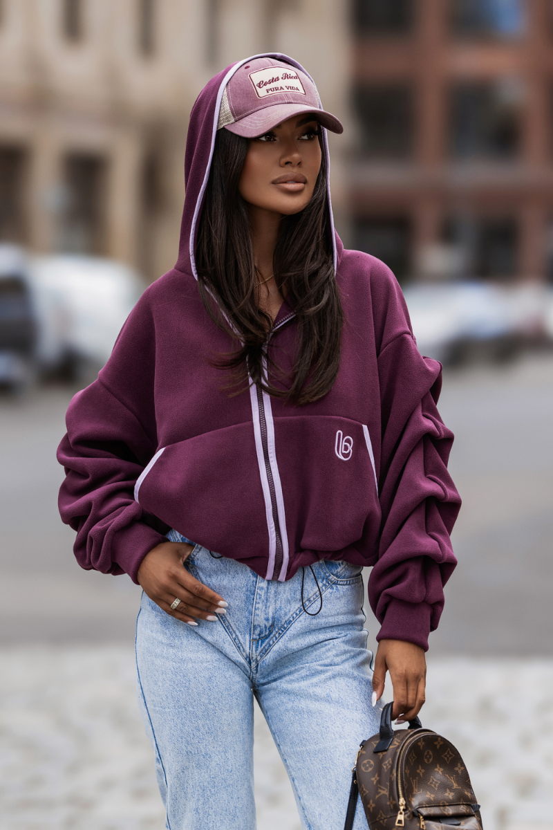 Bluza polarowa rozpinana LaBalancia Snug śliwka