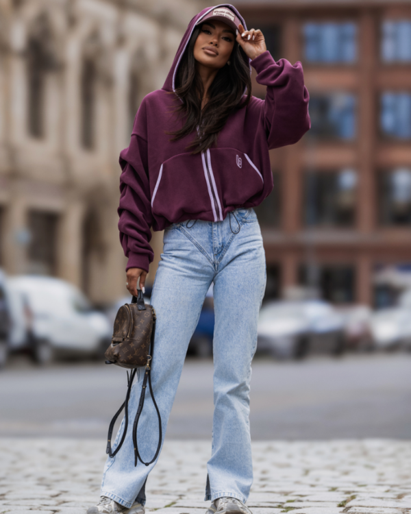 Bluza polarowa rozpinana LaBalancia Snug śliwka