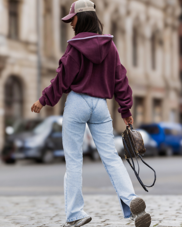 Bluza polarowa rozpinana LaBalancia Snug śliwka