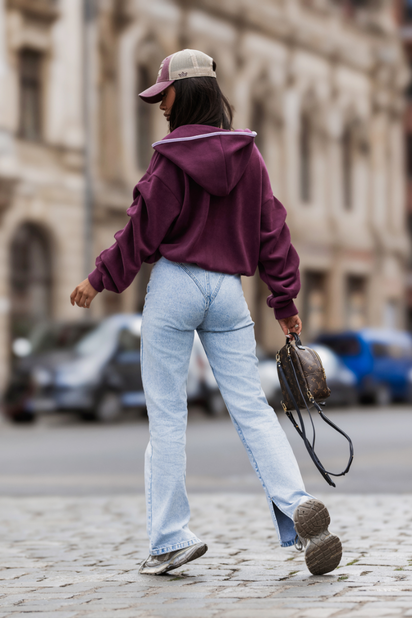 Bluza polarowa rozpinana LaBalancia Snug śliwka