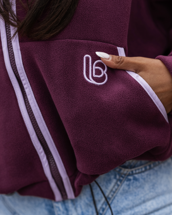 Bluza polarowa rozpinana LaBalancia Snug śliwka