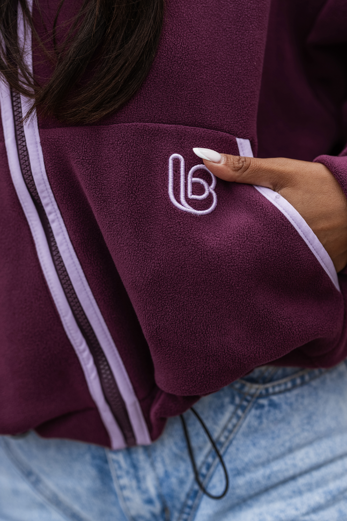Bluza polarowa rozpinana LaBalancia Snug śliwka