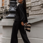 Sweterkowy komplet kimono ze spodniami LaBalancia Sienna czarny