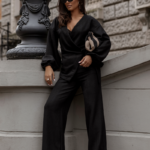 Sweterkowy komplet kimono ze spodniami LaBalancia Sienna czarny