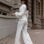 Sweterkowy komplet kimono ze spodniami LaBalancia Sienna ecru