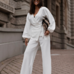 Sweterkowy komplet kimono ze spodniami LaBalancia Sienna ecru