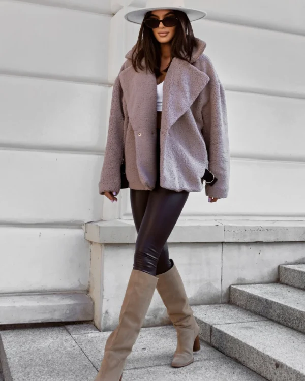 Puszysta kurtka LaBalancia Fluffy taupe