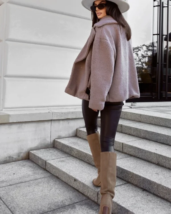 Puszysta kurtka LaBalancia Fluffy taupe