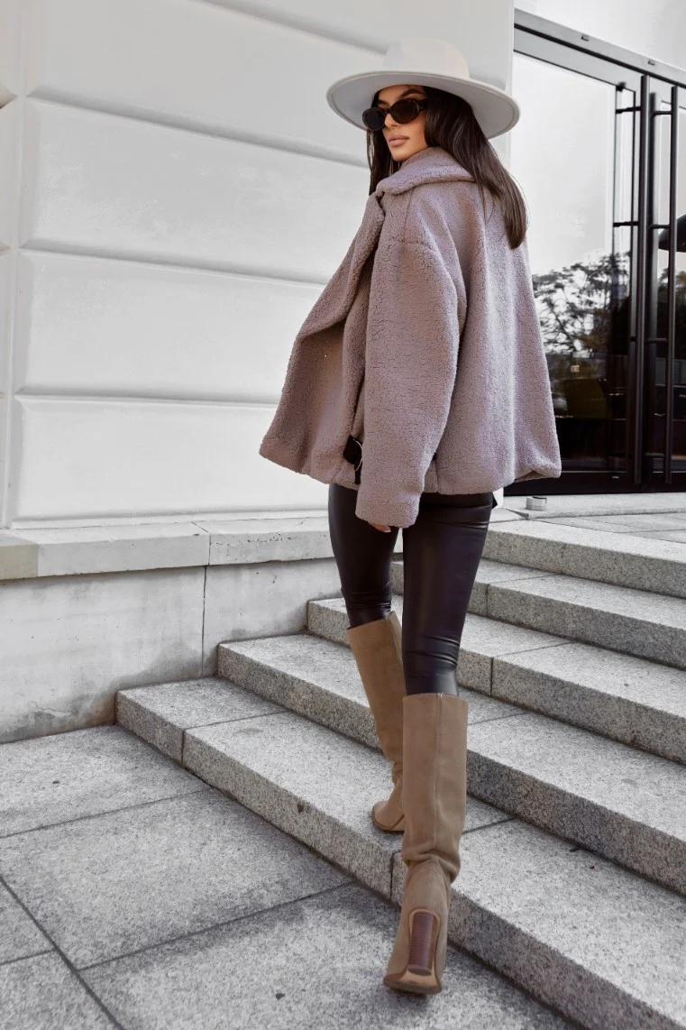 Puszysta kurtka LaBalancia Fluffy taupe