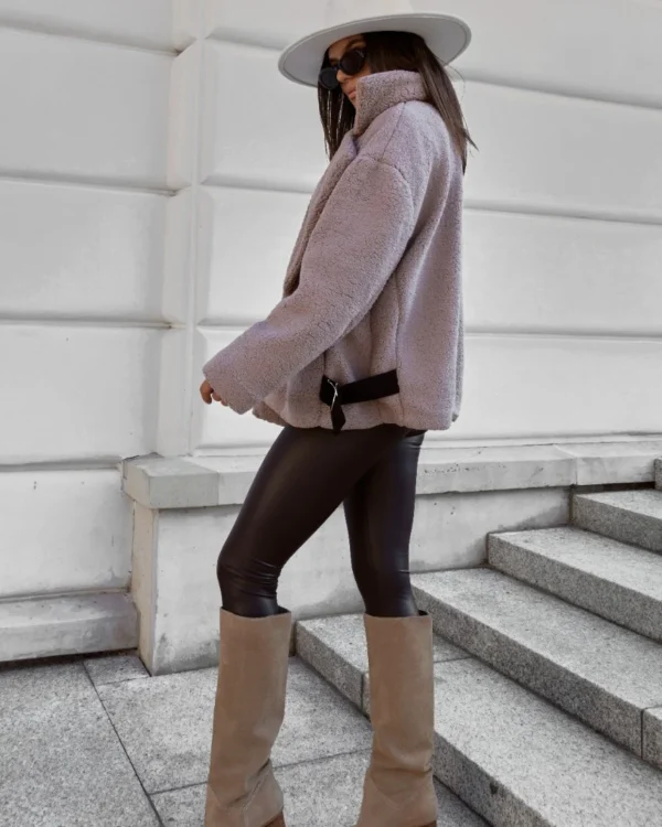 Puszysta kurtka LaBalancia Fluffy taupe