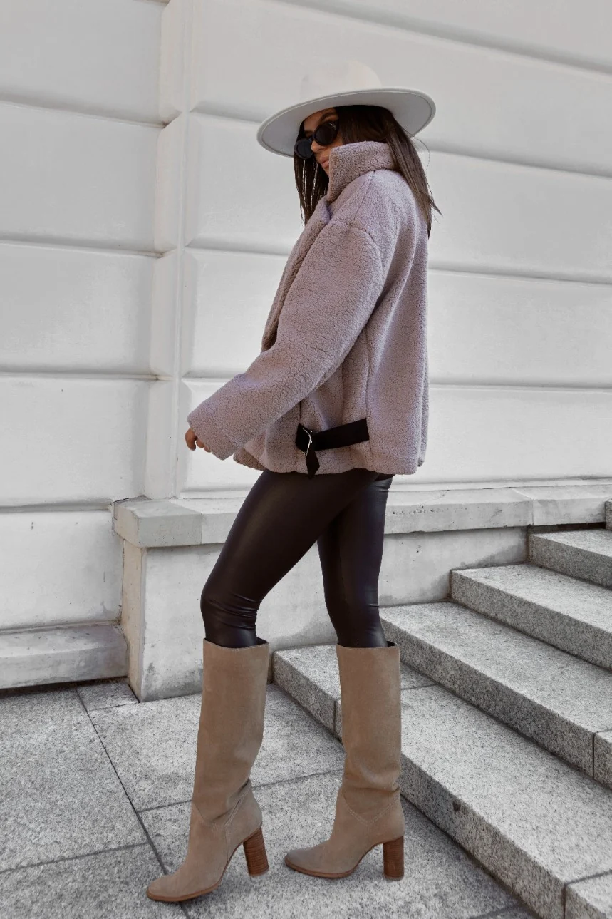 Puszysta kurtka LaBalancia Fluffy taupe