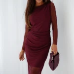 Tiulowa sukienka LaBalancia Lush bordo