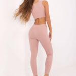 Sportowy komplet top z legginsami Jack Wills jasny róż