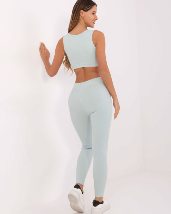 Sportowy komplet top z legginsami Jack Wills jasny niebieski