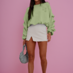 Bluza z marszczonym rękawem LaBalancia Remy matcha