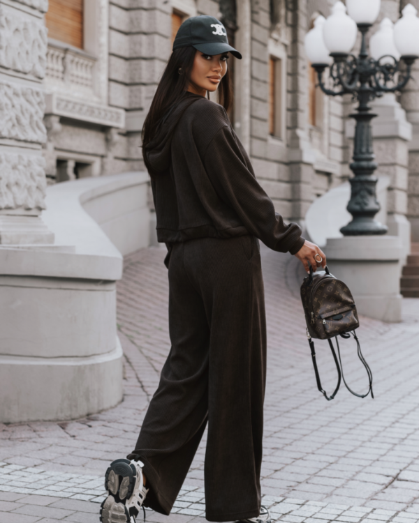 Komplet rozpinana bluza ze spodniami LaBalancia Brooklyn brąz