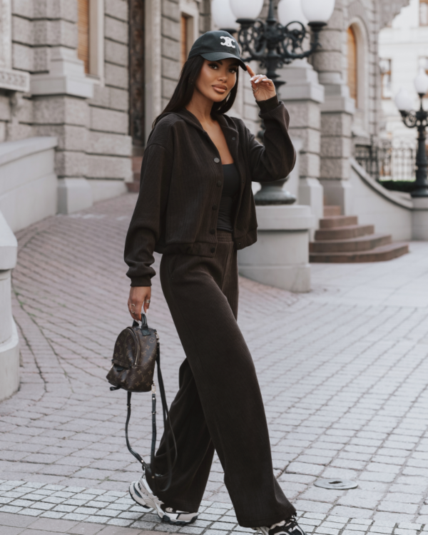 Komplet rozpinana bluza ze spodniami LaBalancia Brooklyn brąz