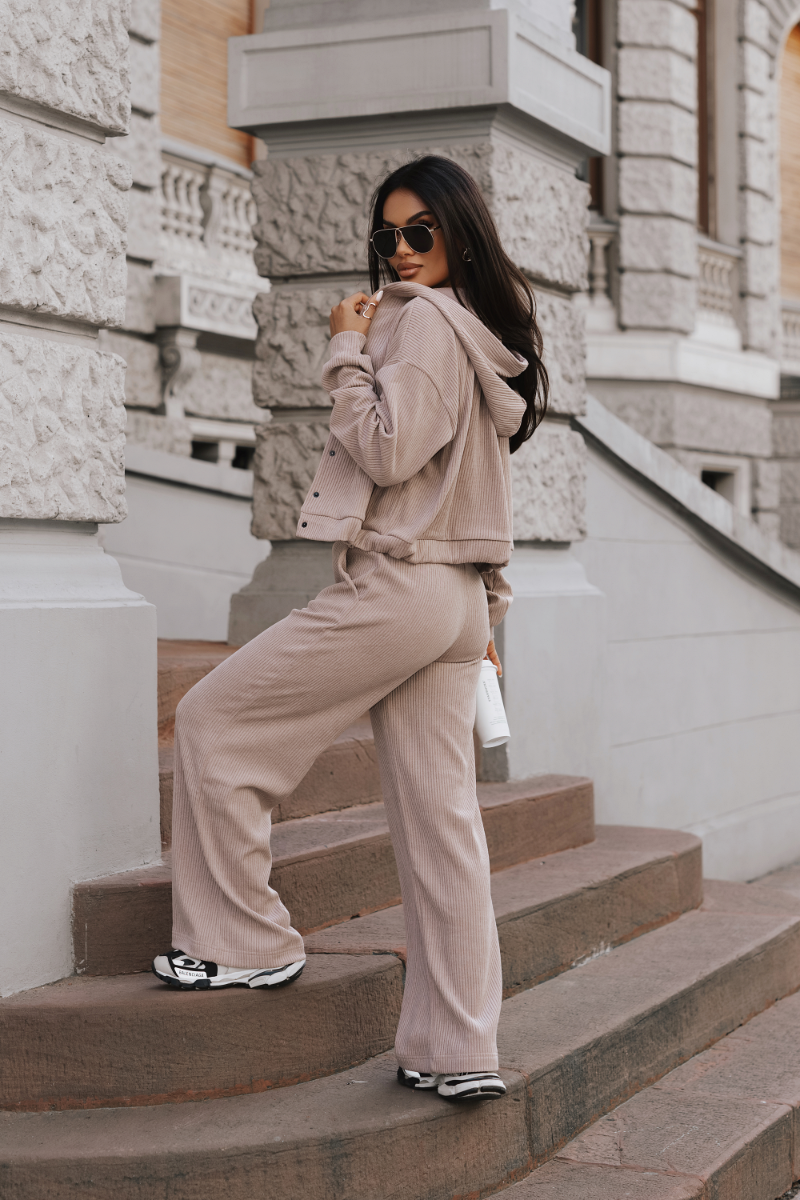Komplet rozpinana bluza ze spodniami LaBalancia Brooklyn fango