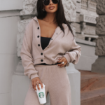 Komplet rozpinana bluza ze spodniami LaBalancia Brooklyn fango