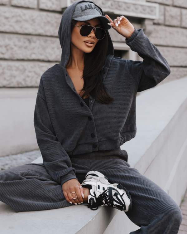 Komplet rozpinana bluza ze spodniami LaBalancia Brooklyn grafit