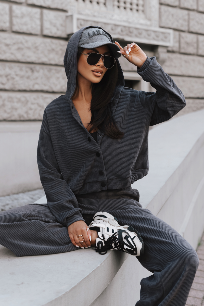 Komplet rozpinana bluza ze spodniami LaBalancia Brooklyn grafit