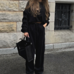 Komplet bluza ze spodniami baggy LaBalancia Gigi czarny