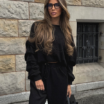 Komplet bluza ze spodniami baggy LaBalancia Gigi czarny