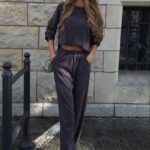 Komplet bluza ze spodniami baggy LaBalancia Gigi grafit