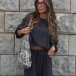 Komplet bluza ze spodniami baggy LaBalancia Gigi grafit