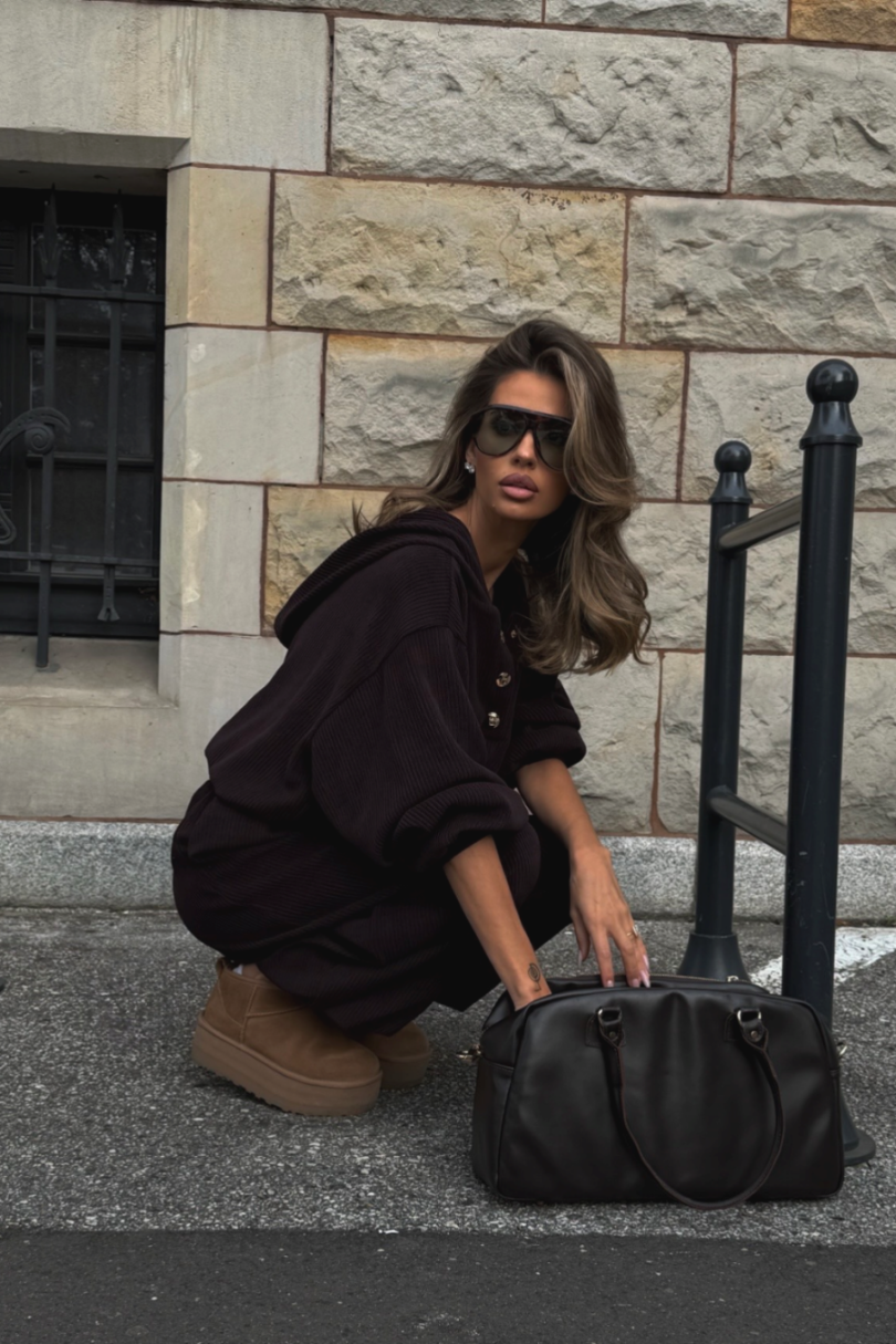 Komplet bluza ze spodniami LaBalancia Venice brąz