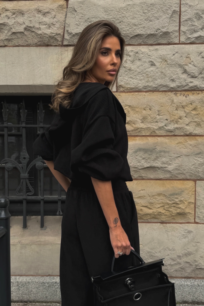 Komplet bluza ze spodniami LaBalancia Venice czarny