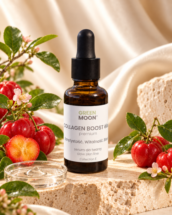 Serum do twarzy z kolagenem i witaminą C COLLAGEN BOOST élixir premium Green Moon