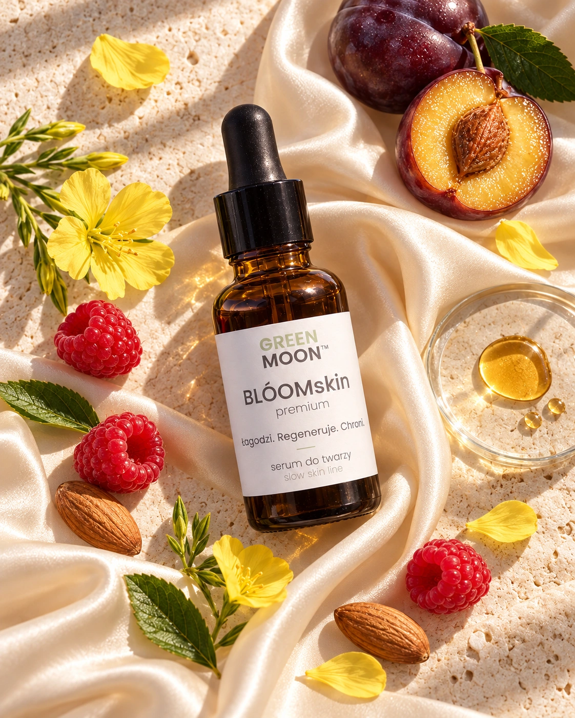 Serum do skóry suchej z koenzymem Q10 BLÓOMskin premium Green Moon