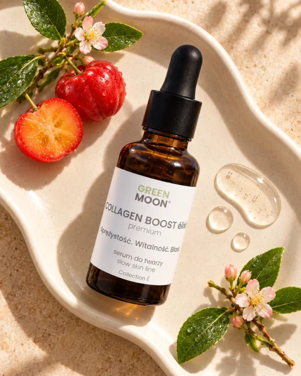 Serum do twarzy z kolagenem i witaminą C COLLAGEN BOOST élixir premium Green Moon