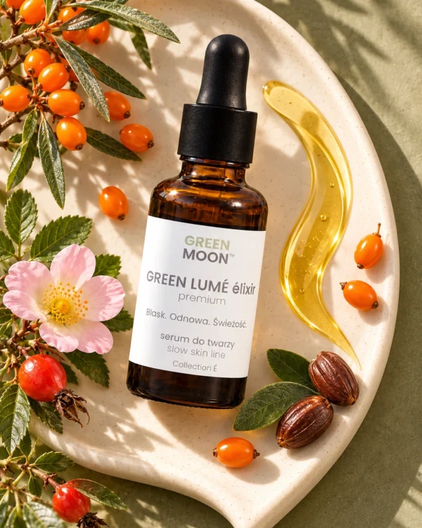 Serum z roślinnym retinolem i witaminą E do skóry dojrzałej GREEN LUMÉ élixir premium Green Moon