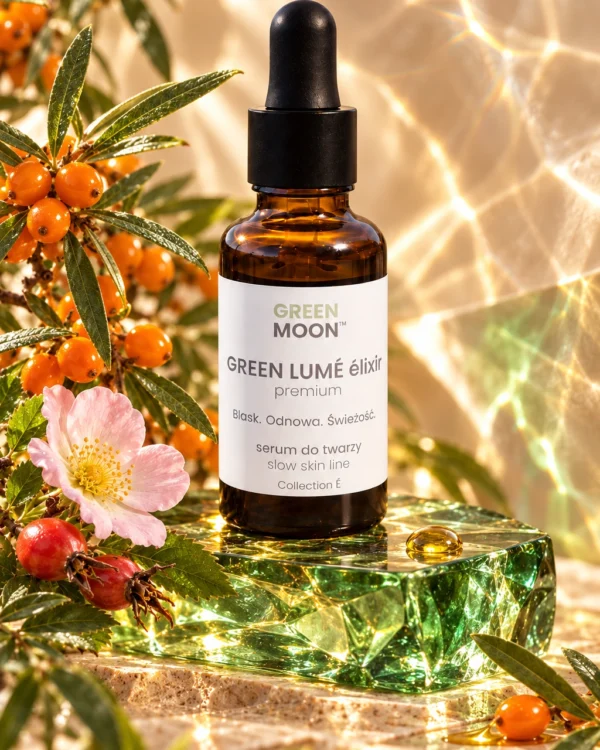 Serum z roślinnym retinolem i witaminą E do skóry dojrzałej GREEN LUMÉ élixir premium Green Moon